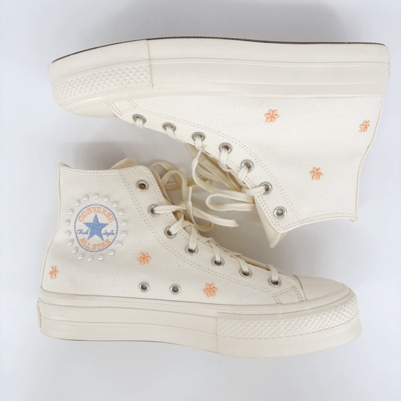 CONVERSE Chuck Taylor All Star Lift Platform Hi Pearls Sneakers 10 - Picture 11 of 16